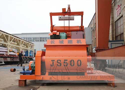 JS500強(qiáng)制式混凝土攪拌機(jī)外形尺寸與支腿高度